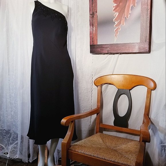 Jones NY Beaded One Shoulder Dress - Picture 2 of 11